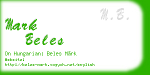 mark beles business card